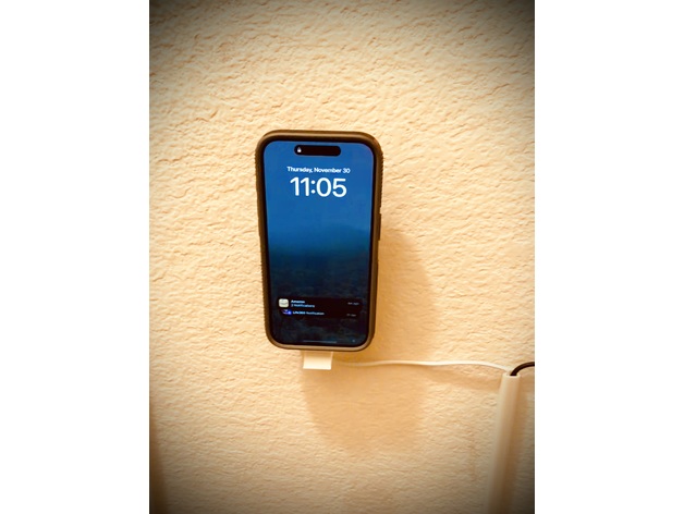 Kablosuz Şarj Duvara Montaj Braketi ABS Baskı 06017