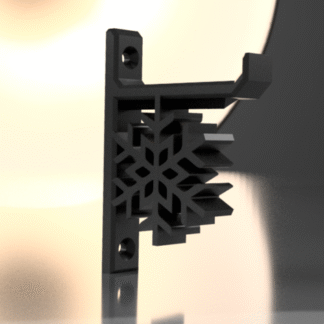 Kar Tanesi Desenli Askı Kancası ABS Baskı Beyaz 06040