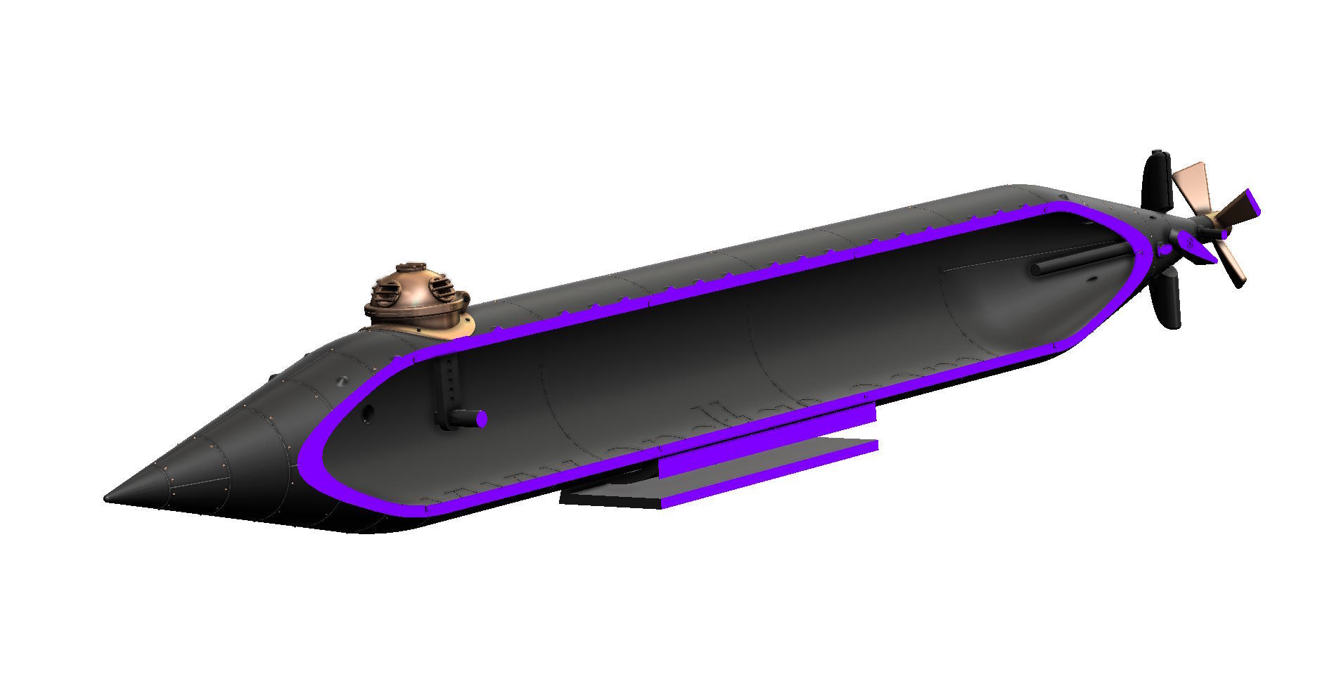 USS Timsah Denizaltı Modeli - 6907145 - Görsel 12