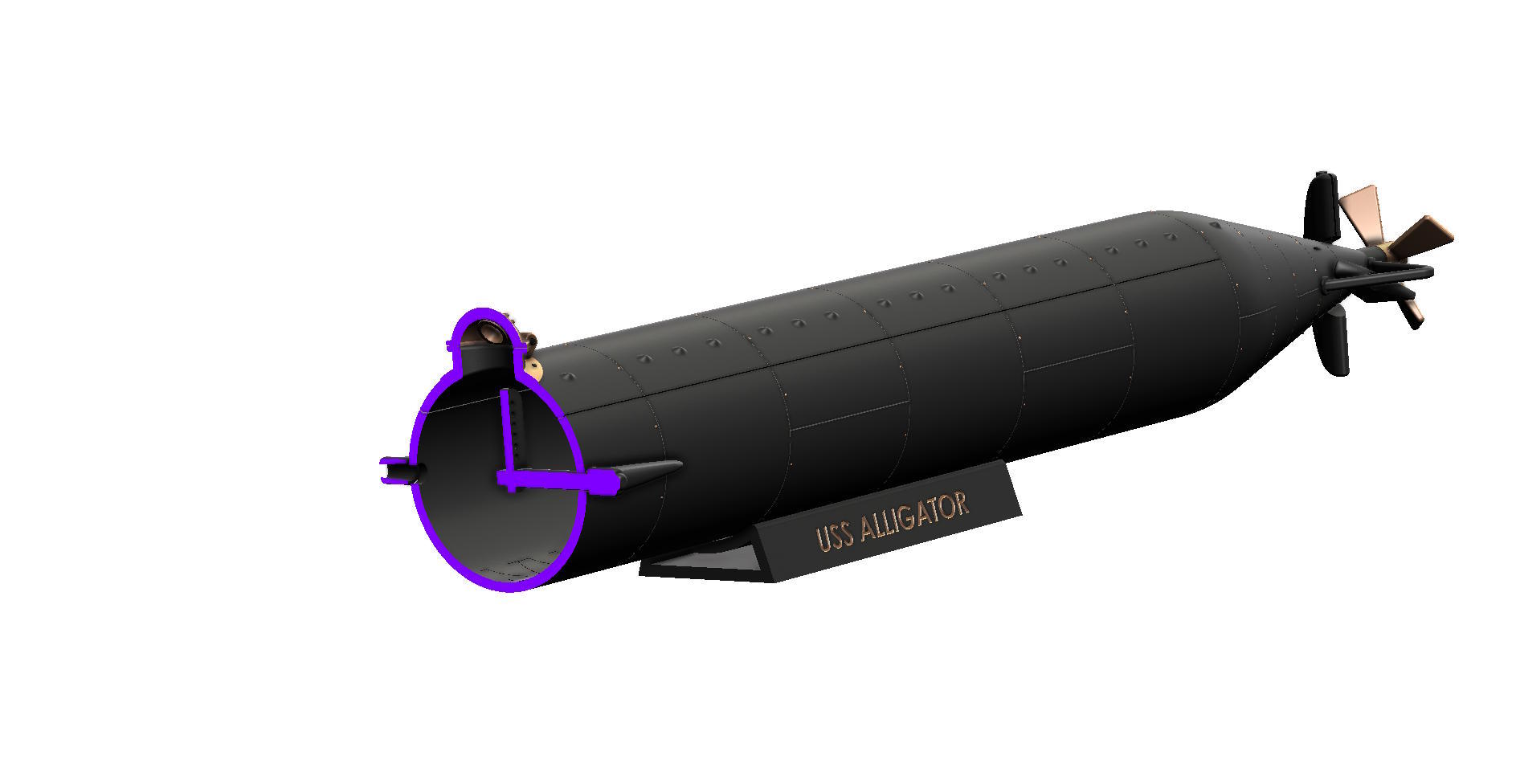 USS Timsah Denizaltı Modeli - 6907145 - Görsel 14