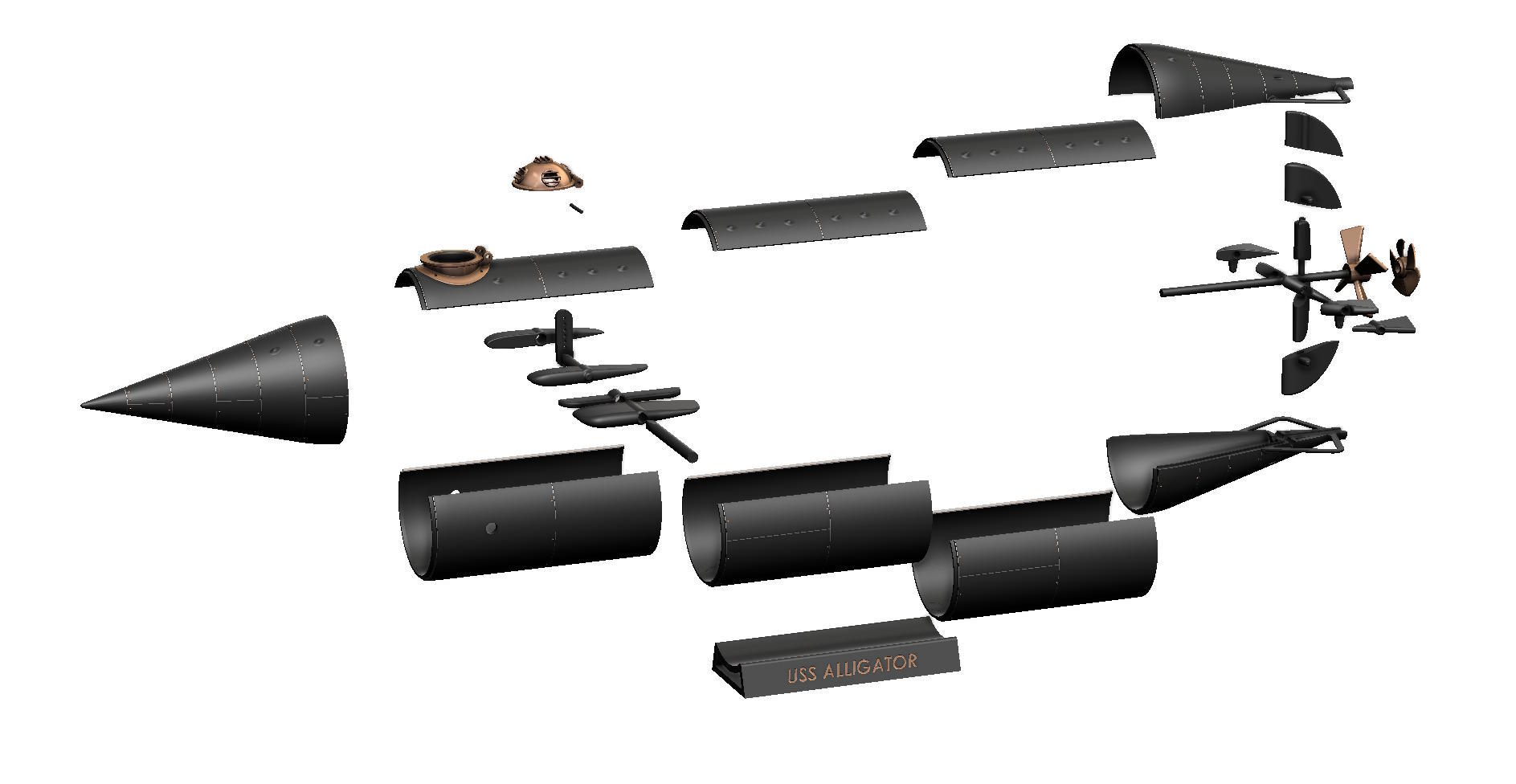 USS Timsah Denizaltı Modeli - 6907145 - Görsel 16