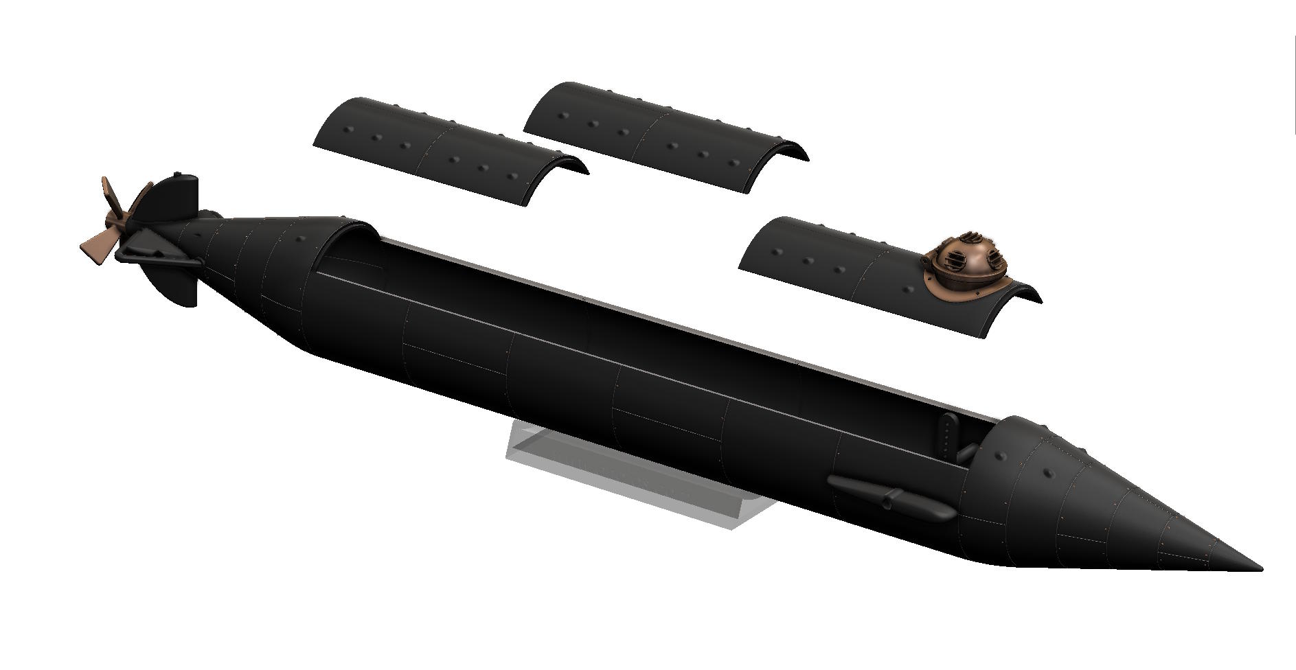 USS Timsah Denizaltı Modeli - 6907145 - Görsel 24