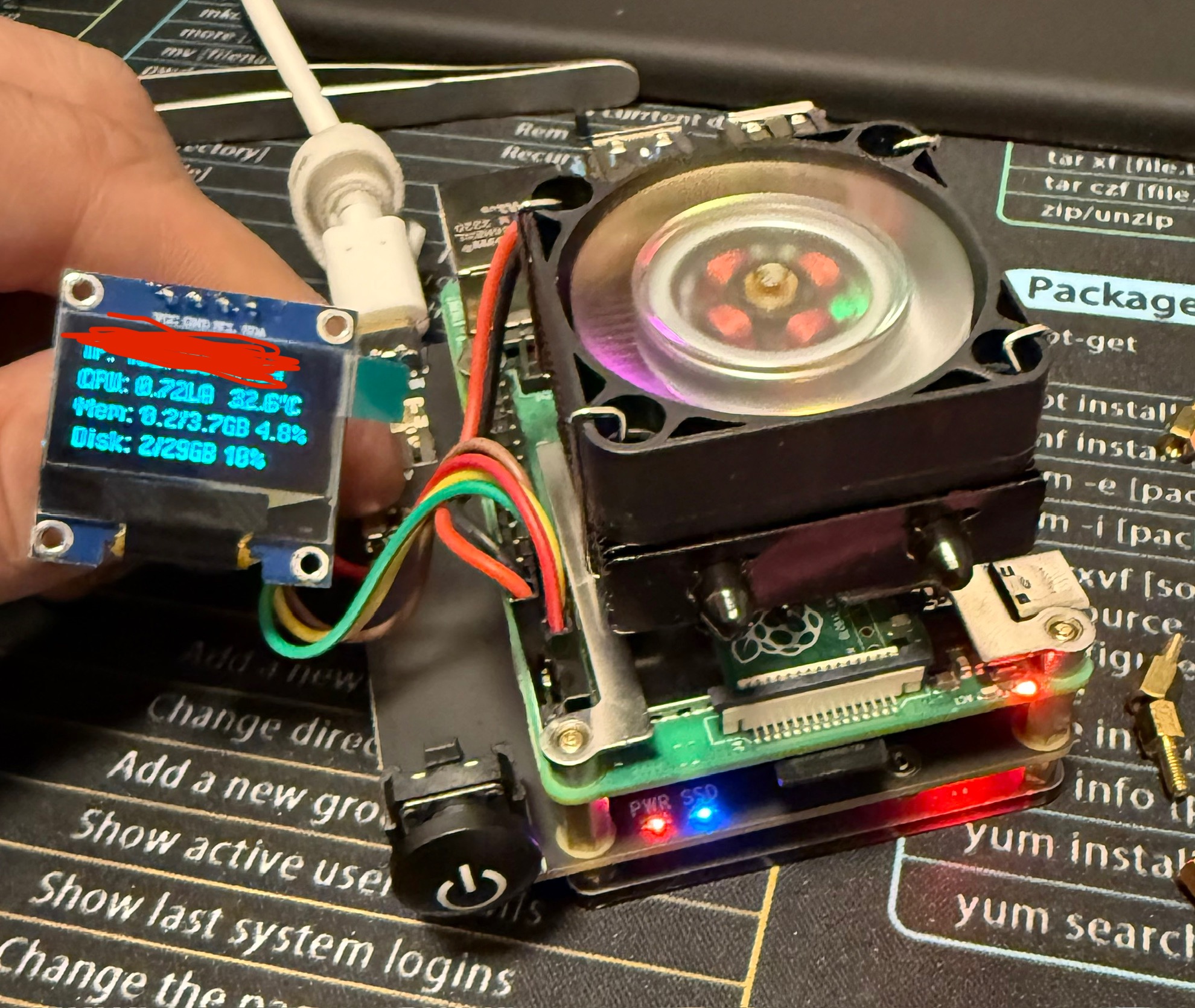 "Raspberry Pi 4 ile Suptronic X873 V2.0 Genişletme Kartı: M.2 NVMe SSD ve OLED Ekranlı Güçlü Proje Seti!"