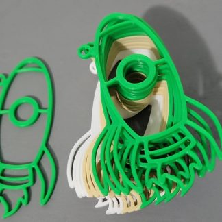 Galaksi Yolculuğuna Hazır Uzay Roketi Anahtarlığı - 6896818