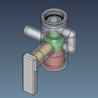 Utility Lavabo için İki Outlet Diverter Ball-Valve-6902289