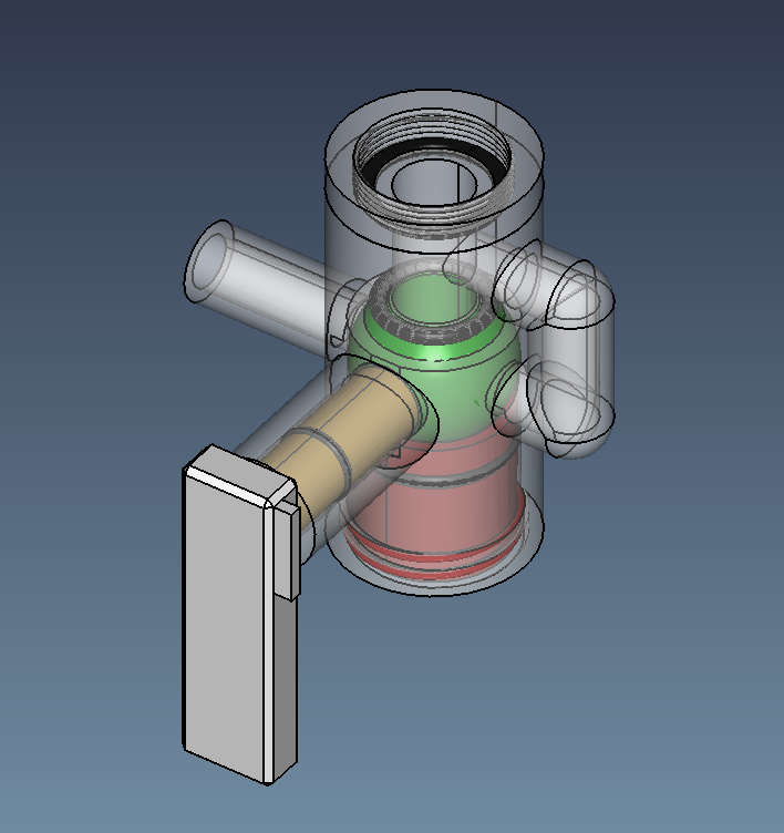 Utility Lavabo için İki Outlet Diverter Ball-Valve-6902289