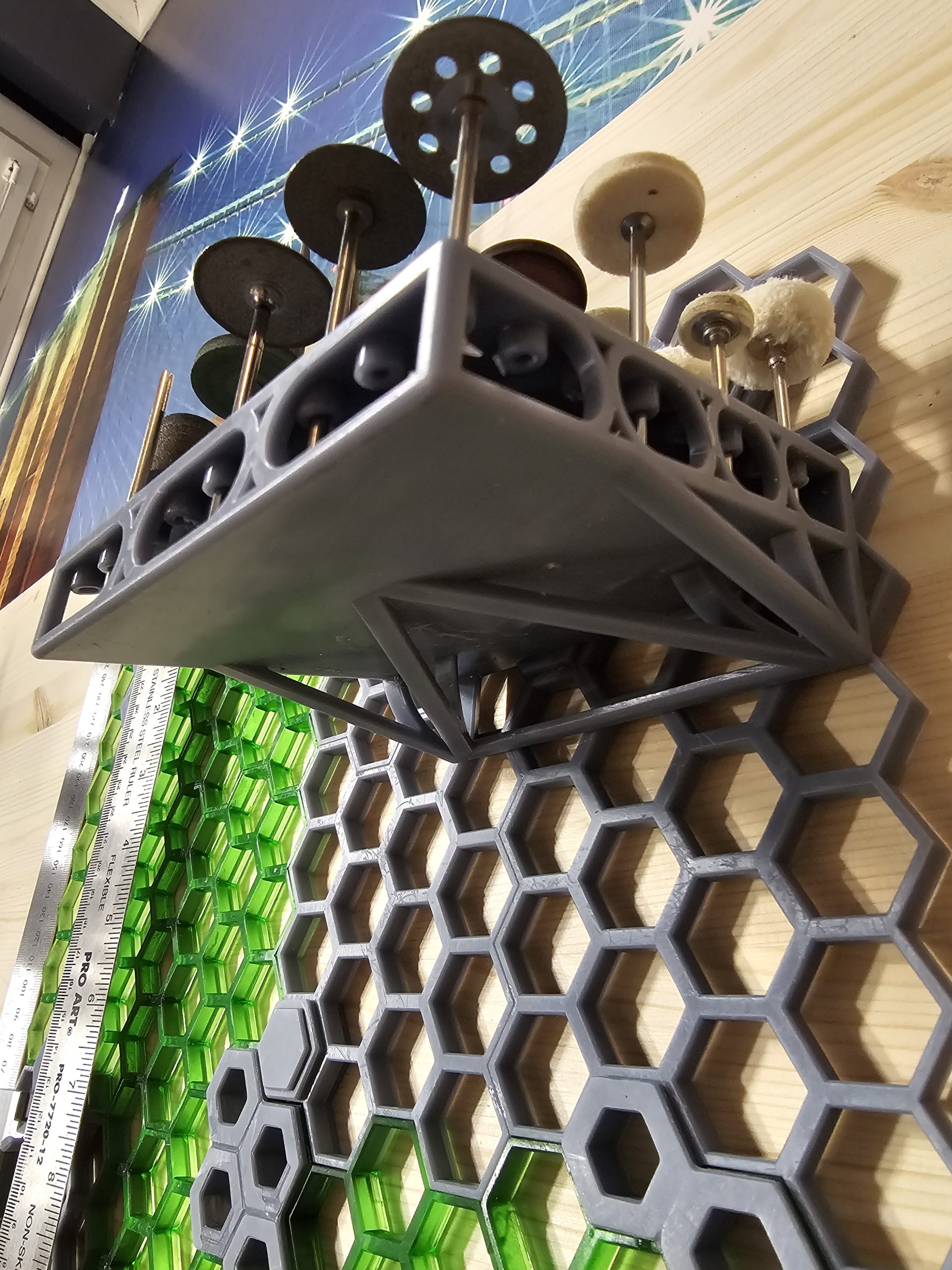 Flex Mili Dremel Bit Tutucu - Petek Depolama Duvarı Remix - 6905793 - Görsel 3