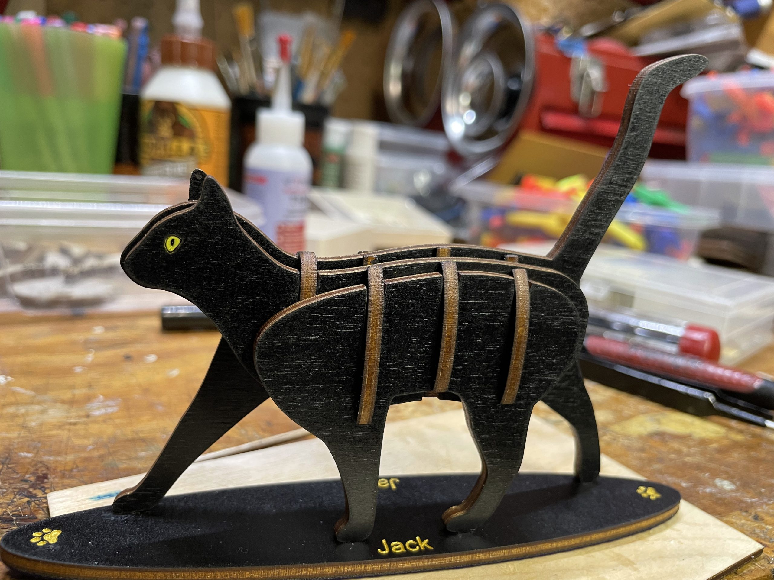 Tabanlı lazer kesim kedi - 6906275