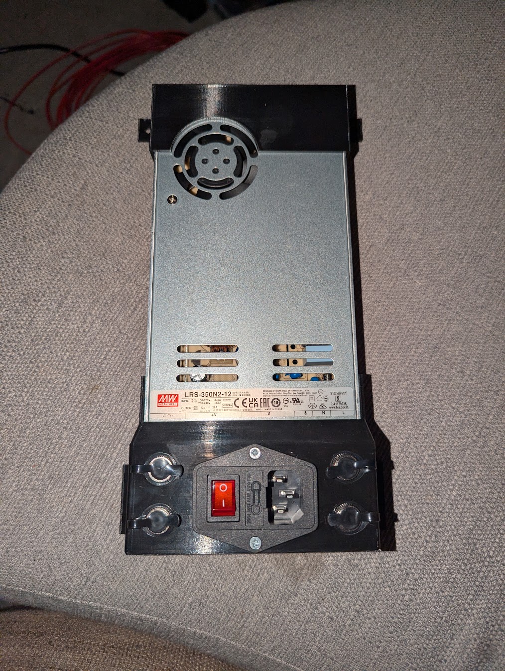 Meanwell LRS-350 Duvar Montajı, IEC320, DC krikoları veya XT60-6905090 için geçişi ile - Görsel 2