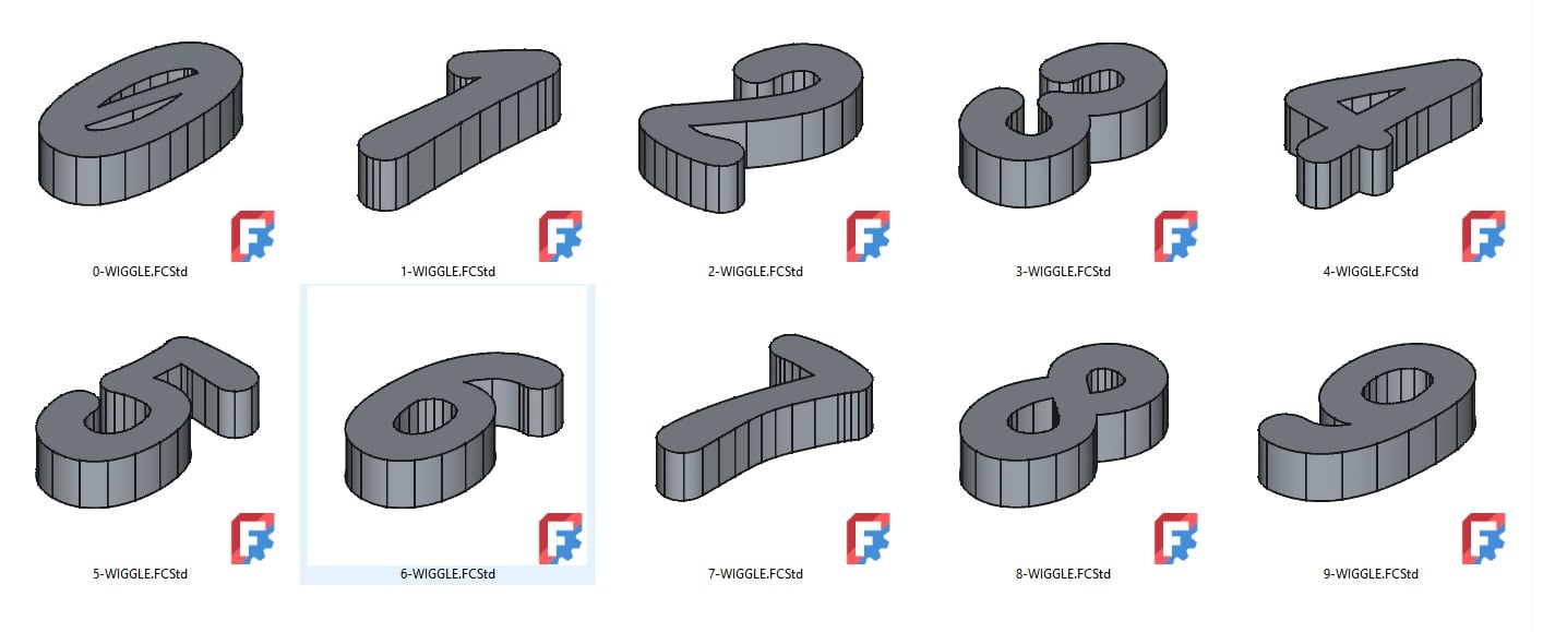 Numaralar Font Wiggle Eğrileri - 6904517