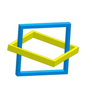 5 Kare Geometrik Model 3D Baskılı Konnektörlü Bir Hasır El Sanatları Projesi 6756577