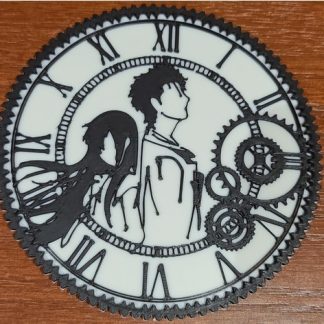 Yarı Saydam Steins Gate Dişli Saat Rintaro Okabe ve Kurisu Makise Coaster Steins Gate 6789270