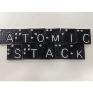 Evrensel Scrabble Bulmaca Seti Braille Kodlu AtomStack Harf Kılavuzu 6778034