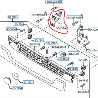 Ön Izgara Desteği MAZDA Demio D201 50 716B 6748412