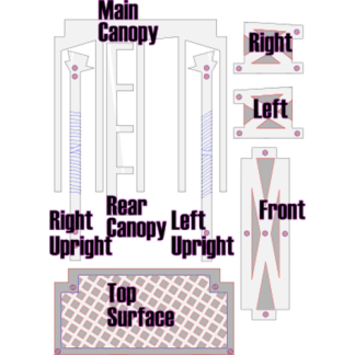 3mm Lazer Kesim MDF İçin 28mm Ölçekli Necromunda Market Tezgahı 6753298