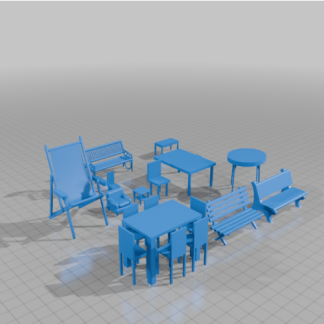 Bebek Evi ve Minyatür İçin Masa ve Sandalyeler 6776839