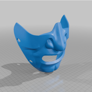 Samurai Mempo Mask With Holes 6788438