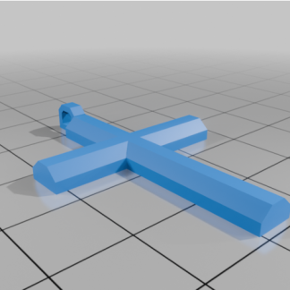 İnanç Tabanlı Moda MineeForm FDM 3D Baskı STL Dosyası 7041160 için Basit Çapraz Kolye Kolye