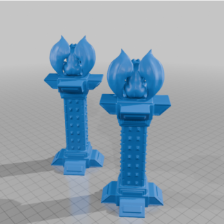 Fantezi Arazi Savaş Oyunları RPG Sahnesi için Dreadwatch Duo 3D Yazdırılabilir Gargoyle Sütunları 7032875