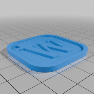 W Plakalı Anahtarlık Zinciri Chaveiro 7036515